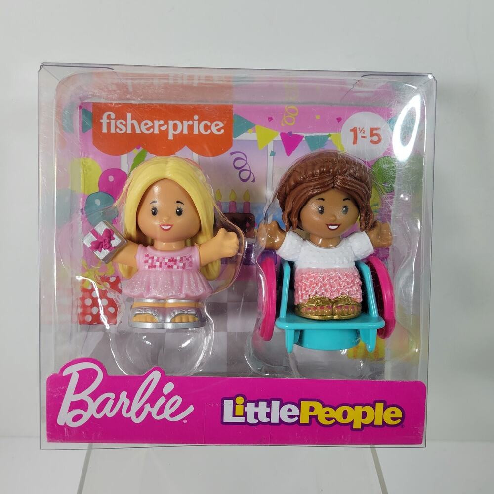 Fisher-Price Little People Barbie Party Figure 2 Pack Girl in Wheelchair 2022